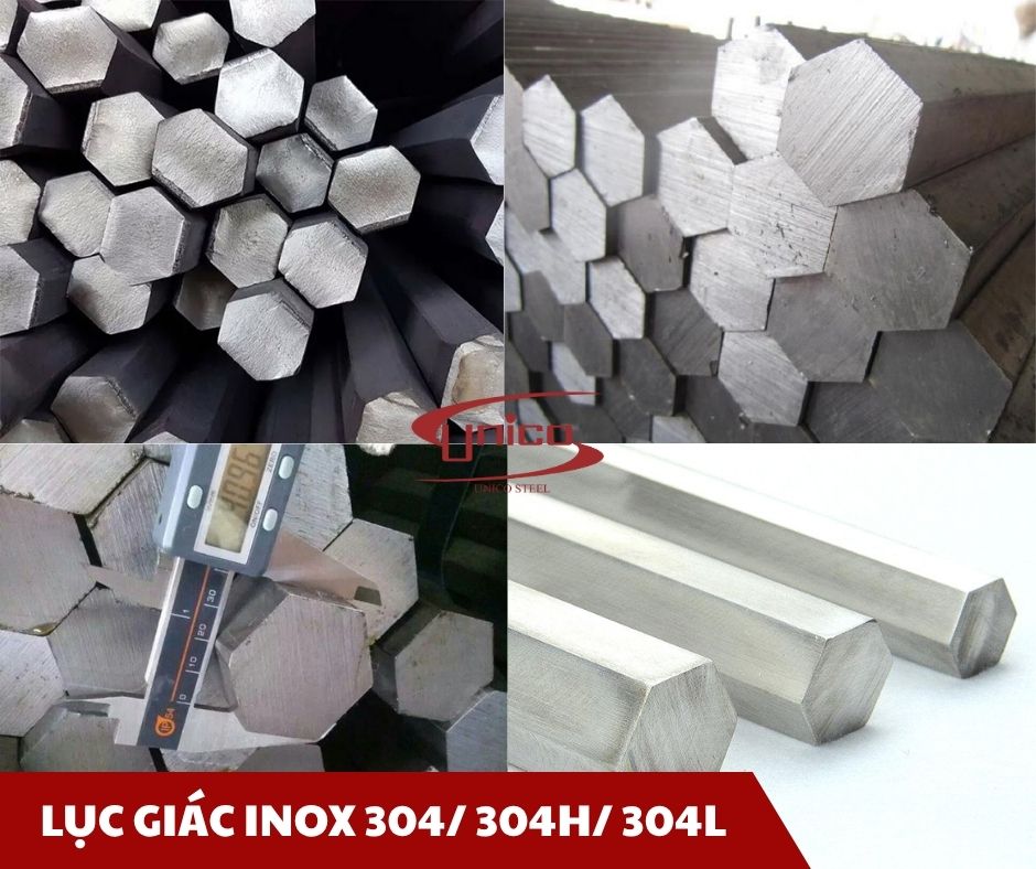 Lục giác inox 304/ 304L/ 304H - Unico Steel